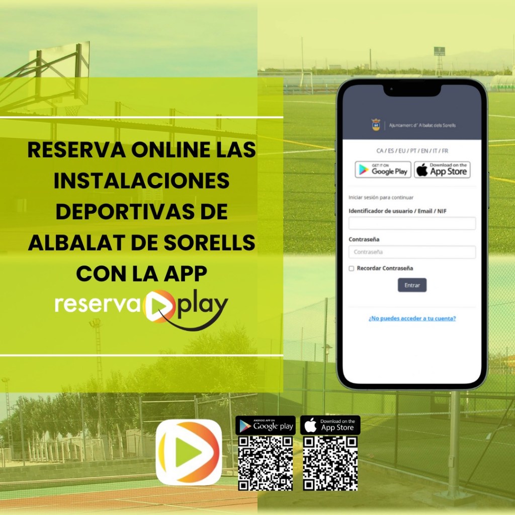 Albalat dels Sorells estrena una aplicació per reservar i pagar les pistes del&nbsp;poliesportiu