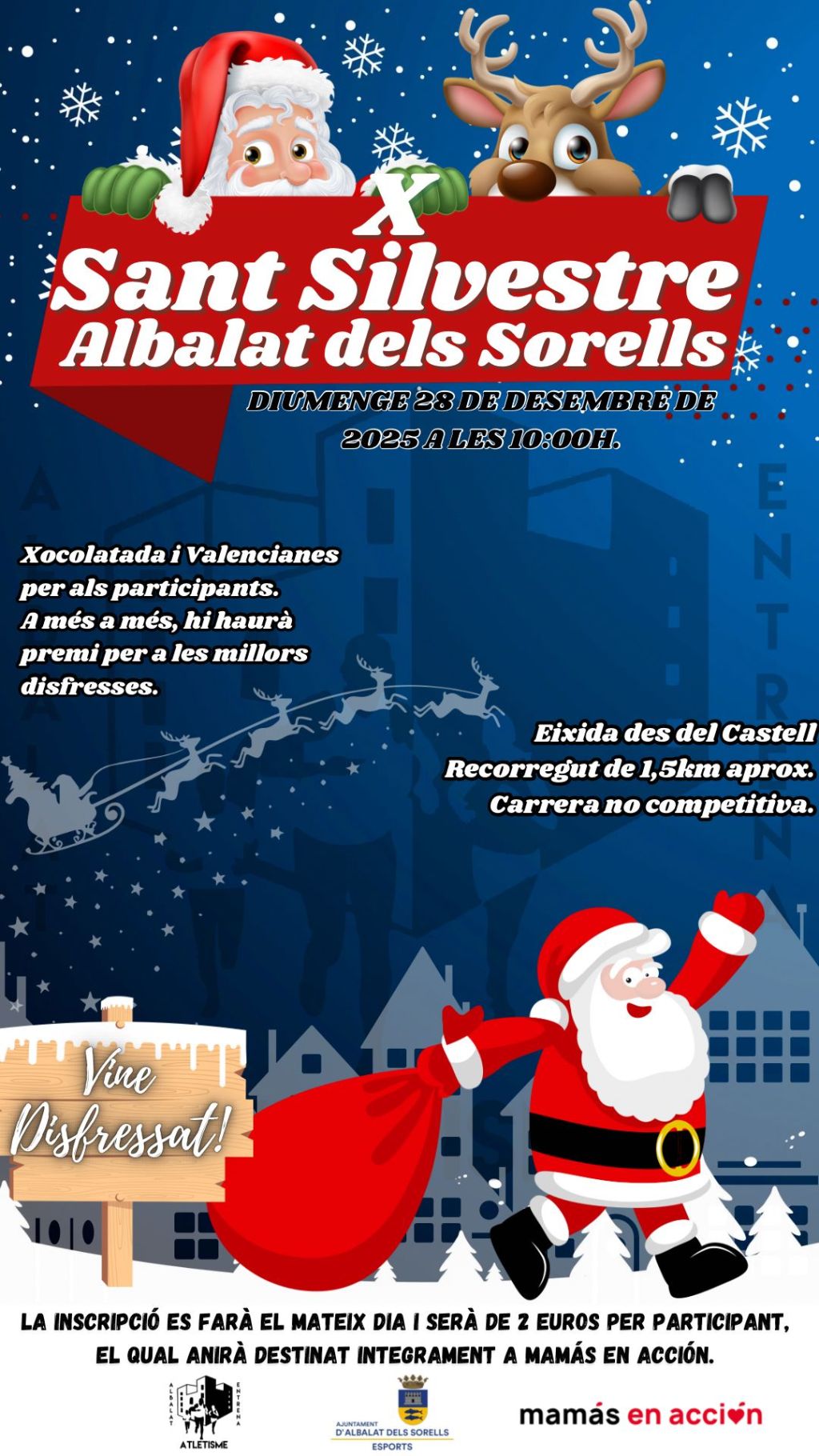 Albalat Entrena i l’Ajuntament d’Albalat dels Sorells presenten la Sant Silvestre 2025 amb caràcter lúdic i&nbsp;solidari